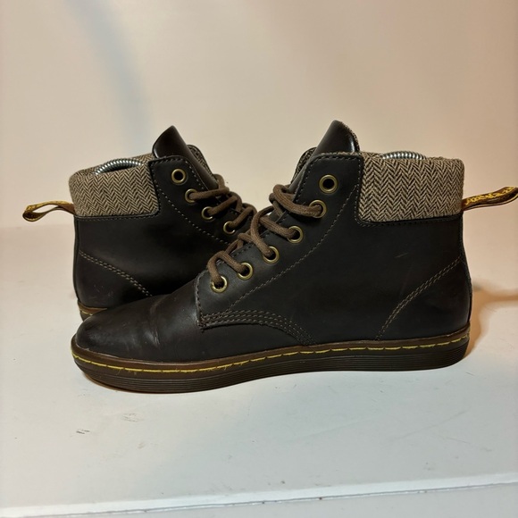 Doc Dr Martens Maelly Brown Leather Air Wair Bouncing Soles Boots Womens Size 6 - Picture 3 of 9